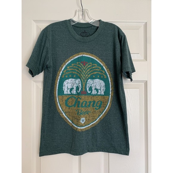 Chang Beer Thailand T-Shirt Men's Size medium vintage style 100% cotton - Picture 1 of 7